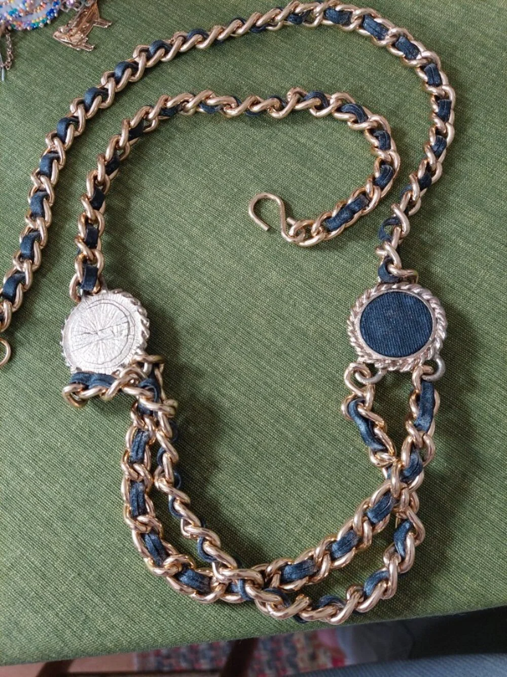 Chanel style large link belt